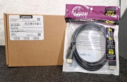 (1) Lenovo ThinkPad Hybrid USB-C W /USB-A Dock US, Part #40AF0135US & (1) 6-Foot High Speed HDMI W/ Ethernet Cable