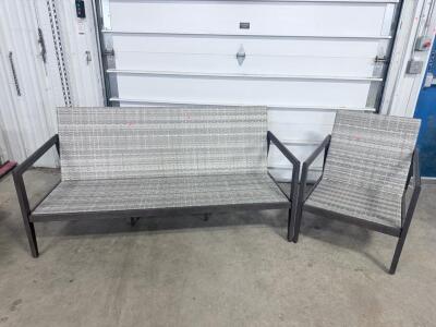2 Piece Patio Set-Grey