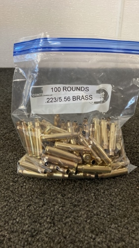 (100) Brass Casings Of .223/5.56