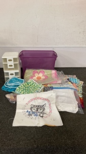 Quilting Scraps And Supply Containers