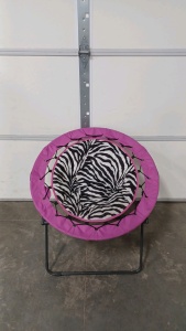 Folding Zebra-Print Chair