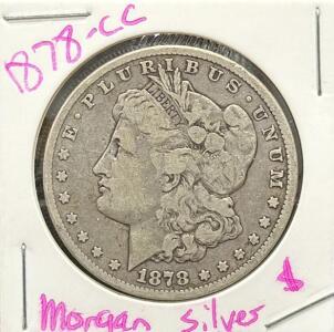 1878 Morgan Silver Dollar, Carson City Mint, First Year of Issue
