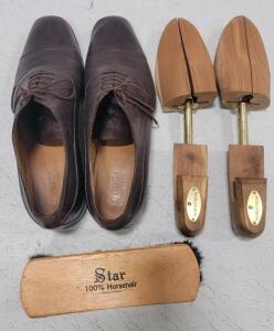 Gucci Mens Dark Brown Leather Shoes