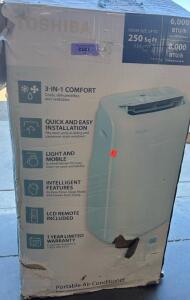 Toshiba Portable Air Conditioner W 17.9&rdquo; D 14.4&rdquo; H 27.6&rdquo;