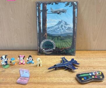 Blue Angels Model Jet, LEGO Pen, And Various Home Goods