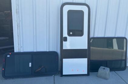 RV Door H 5&rsquo; 10&rdquo; W 2&rsquo; 4&rdquo; L 1&rdquo; And RV Windows H 1&rsquo; 1&rdquo; W 4&rsquo; 1&rdquo; L 1&rdquo;, H 3&rsquo; 1&rdquo; W 3&rsquo; 7&rdquo; L 1&rdquo;