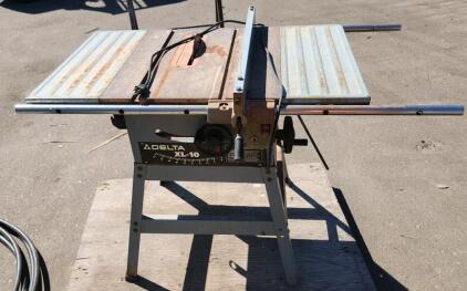 Delta XL-10 Table Saw, 10" Blade, 1.5 HP Motor, Includes Stand