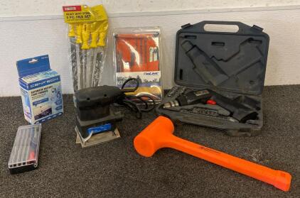 Tool Lot Including; (5 PC) File Set, Automatic Battery Float Charger, Housework&rsquo;s Drill/Driver, Power Glide Sander And More