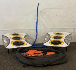 WS 3-Hole Foldable Outdoor Bag Toss Game With Bags, Plus Patio Snake Mister