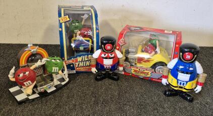 M&M Collection (2) Nut Crackers, Rebel Without Clue Hotrod, Wild Thing Roller Coaster, Rock N Roll Cafe Jukebox