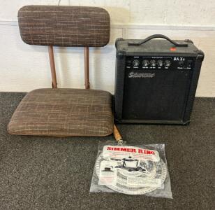 Silvertone BA Xs Bass Combo Amp, Vintage Metal Stadium Chair, And More