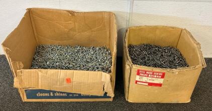 Box Full Of Wood Screws And Box Full Of Carpentry Screws