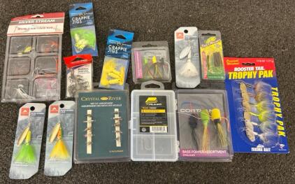 Rooster Tail Trophy Pak, Wet Fly Assortment, Spinners Crappie Jigs, And More!!