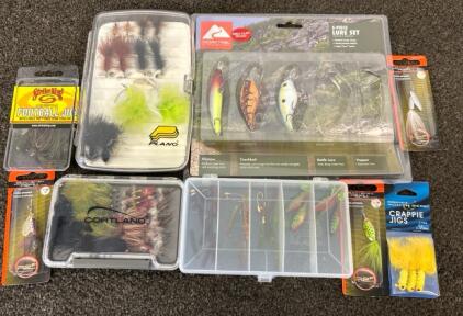 3 Piece Lure Set, Crappie Jigs, Spinners, And More