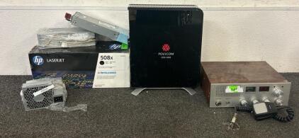 Vintage JCPenny Pinto Channel Base Station CB Radio, Polycom HDX 4000 Series, 240W Power Supply Unit, And More!!