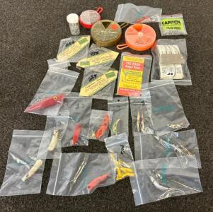 Various Fishing Lures, Oval Eggs, And More