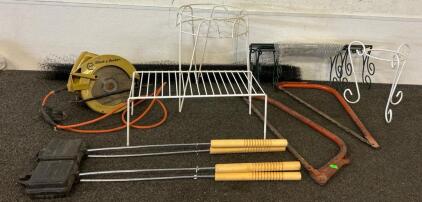 Garden Pot Holders, Poultry Netting, Black And Decker Circular Saw, And More