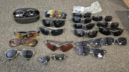 Lots of Sunglasses! (Calvin Klein, Corsair, Code4, Tailgunner(with Case), Protective Construction Glasses, Other Non Name Brands)(20 Total)