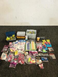 Assortment of Fishing lures and hooks