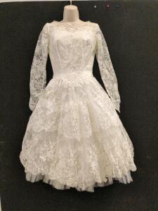 1950 Vintage Tea Length Wedding Dress