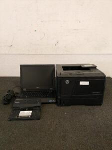 Dell Latitude E5410 laptop and a HP Laser printer