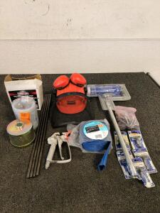 115 Volt Transfer Pump 25ft flat discharge hose true airless spray tip hard hat pressure roller kit