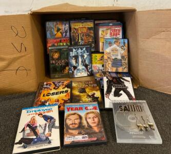 Box Of DVD&rsquo;s Including The Losers, Clash Of The Titans, Saw 3, Max Steel And More!