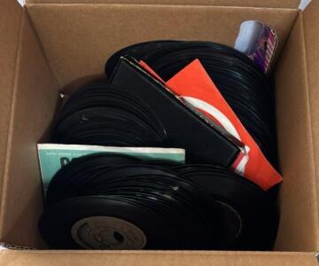 Box of Vinyl Records