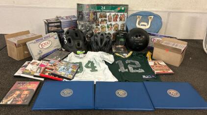 Vintage Brunswick Black Beauty Bowling Ball, Packers Jerseys, DVDs, Bike Helmets And More!!