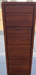 Wooden Filing Cabinet H 4&rsquo; 8&rdquo; W 1&rsquo; 8&rdquo; L 2&rsquo; 1&rdquo;