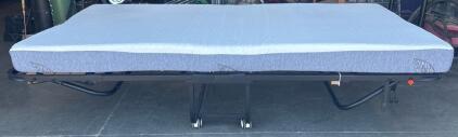 Rolling Twin-Sized Bedframe with Mattress