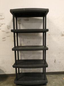 Tall Black plastic shelf