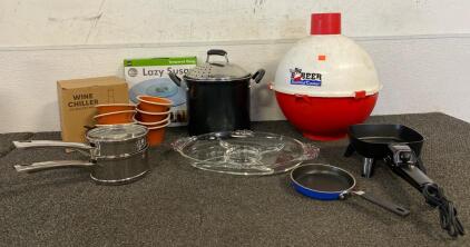 Summer Kitchen Needs, Including, Floating Cooler, Wine Chiller, Lazy Susan, Crystal Serving Dish And More