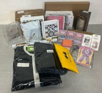 Black Lace Gothic Curtains, Women&rsquo;s Loungewear Set (XL), Walker Bag, Girls Dress Shoes (6), Clear Book Shaped Vase & More