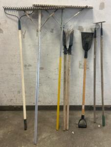 Hoe, Rakes, Post Hole Digger, Digging Shovel And More