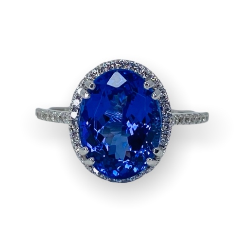 $11,680 Value, 18K Diamond & Tanzanite Ring