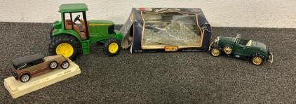 Maisto 1992 Ford Explorer, Die Cast John Deere Tractor, Die Cast 1931 Ford Model A Roadster, And 1926 Renault 40CV