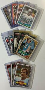 (13) Dolphins Stars Collectable Sports Cards Including Bob Griese, Dan Marino, Paul Warfield & More