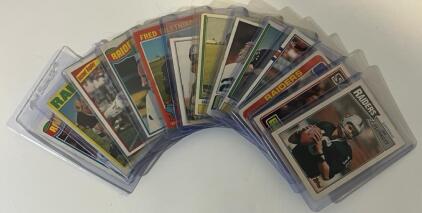 (13) Raiders Stars Collectable Sports Cards Including Dave Casper, Marcus Allen, Ken Stabler & More