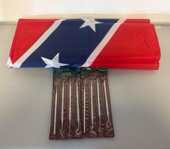 Confederate Battle Flag 3x5ft Including (2) Dental Pick Hobby Set