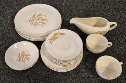 Golden Wheat(22K Gold Oven Proof) Dinning Set
