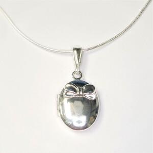 $160 Silver Locket 18" Necklace