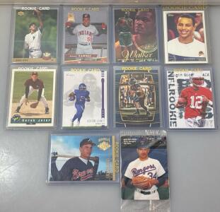 Variety Of Rookie Sport Cards Including Derek Jeter, Manny Ramirez, And More