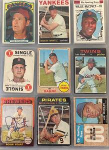 Collectable Baseball Cards Including Mickey Mantle, Willie McCovey, And More