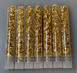 (7) Bottles Of Gold Leaf/Flake Gold