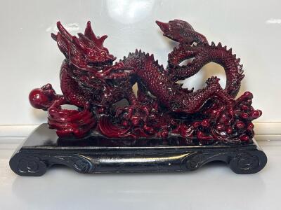 Chinese Feng Shui Dragon Figurine Statue