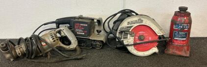 Walker Hydraulic Bottle Jack, Craftsman Sawmill, Black And Decker Electric Power Tool, Craftsman Belt Sander