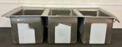3 Compartment Stainless Steel Drop In Sink