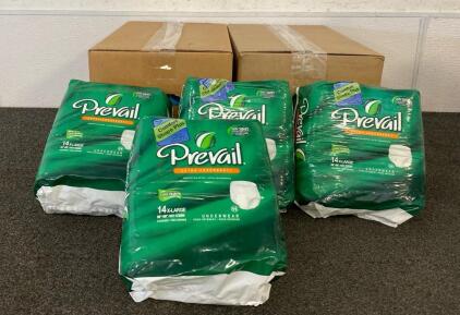 (3) Boxes Of Prevail XL Extra Absorbency Underwear (168) In Total