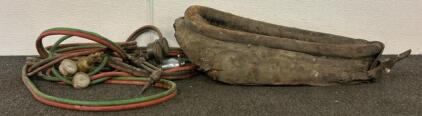 Horse Collar And Oxygen Welding Hose With Gauges And Torch